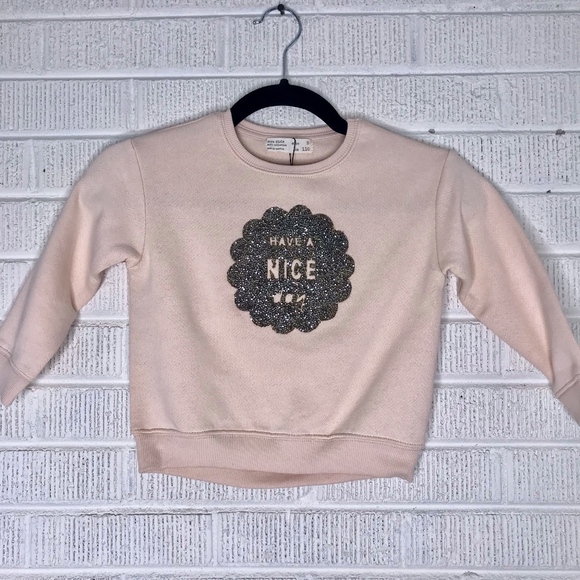 Zara Other - Zara Girls Have a Nice Day Sweatshirt Pink Size 5